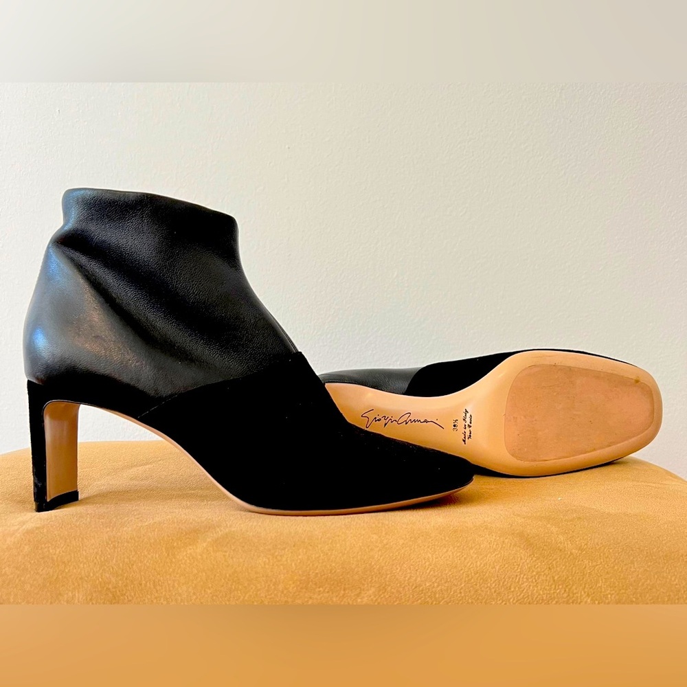 Giorgio Armani Black Short Boots - size 39 1/2 - $450